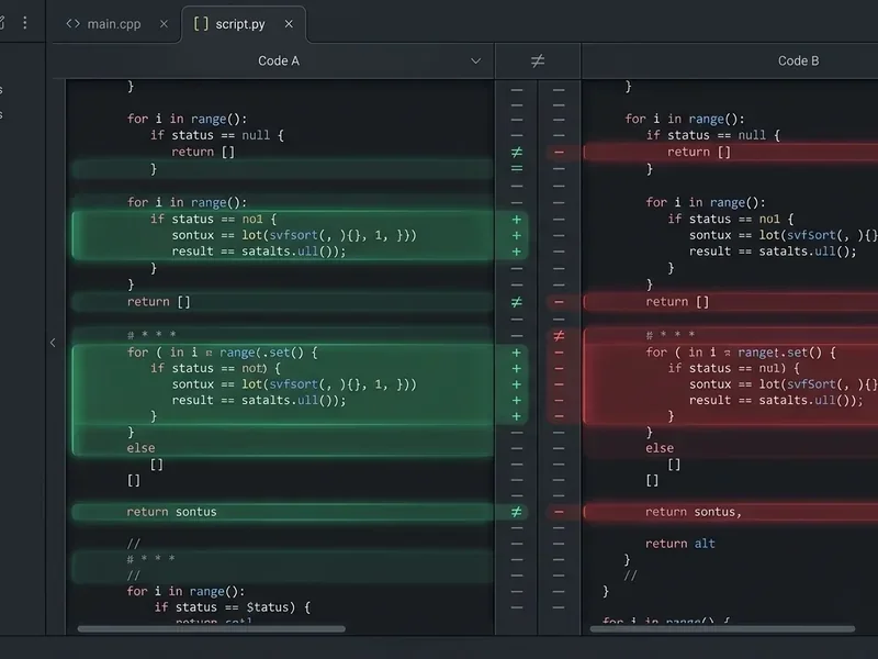 Cursor Composer panel showing a multi-file refactor diff view, clean and annotated
